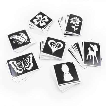 Glitzertattoo Schablonen Set Freie Wahl