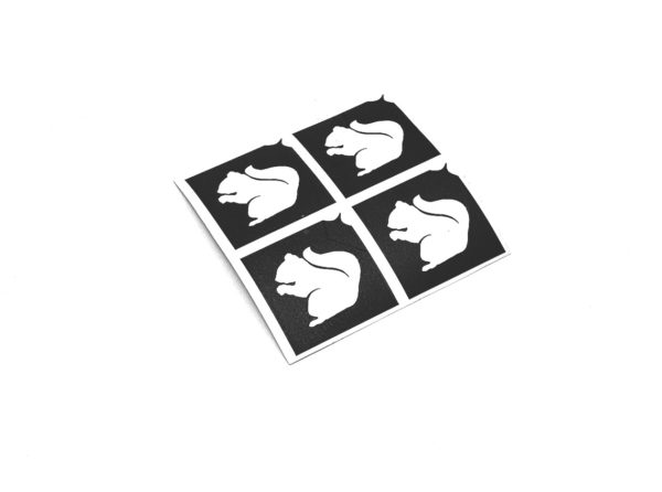 Glitzertattoo Shop 4 Mini Eichhoernchen fuer Glitzertattoos 3lagig entgittert und zugeschnitten