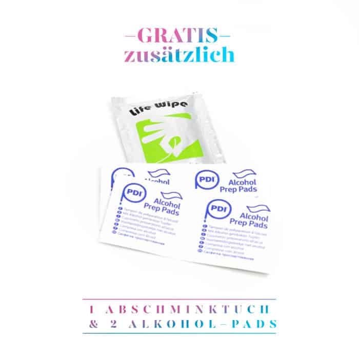 6 x Desinfektionspads 1 Abschminktuch