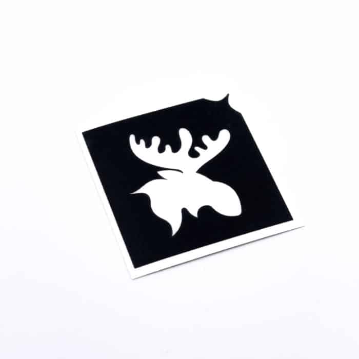 Glitzertatto Schablone Elch