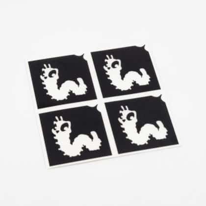 Glitzertattoo Schablone 4 Mini kleine Raupe Paula Glitzertattoo Shop