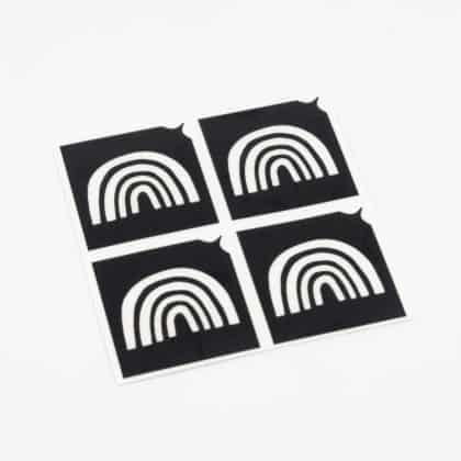 Glitzertattoo Schablone 4 Mini bunter Regenbogen Glitzertattoo Shop