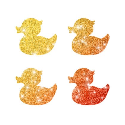 4Mini Schnatterentchen für Kitafeste und Events. 4,0 x 4,0cm, 3lagig, entgittert und zugeschnitten.