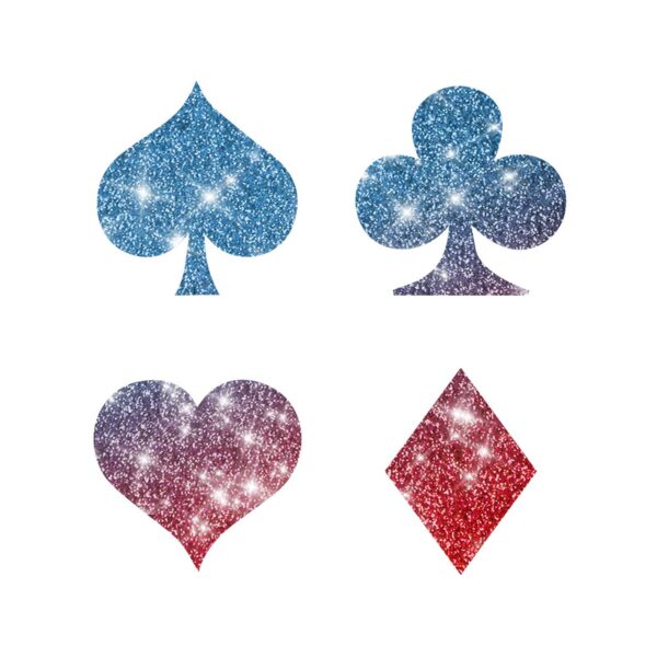 Glitzertattoo-shop 4 Mini Poker symbole