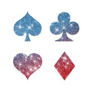 Glitzertattoo-shop Poker Karten