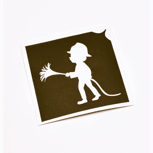 Glitzertattoo Shop Feuerwehr Junge