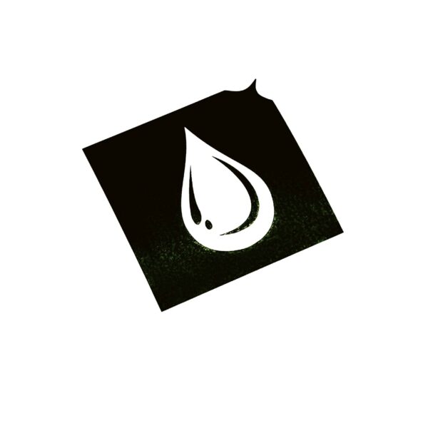 Glitzertatto Shop ein Wassertropfen 3 lagig und entgittert