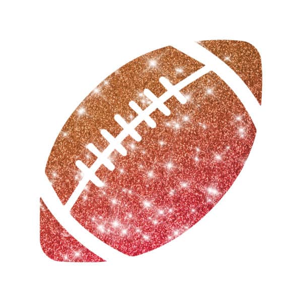 Football Schablone für Glitzertattoos. 3 lagig, entgittert und zugeschnitten. selbstklebend und hautfreundlich.