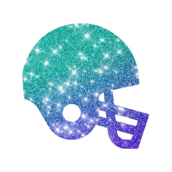 Glitzertattoo Schablone Football-Helm für Glitzertattoos. 3.lagig, entgittert und zugeschnitten. Selbstklebend und hautfreundlich.