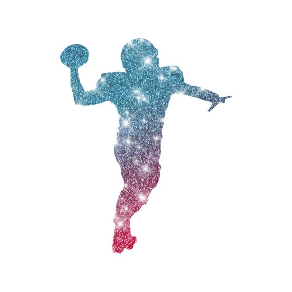 Glitzertattoo Shop Footballspieler Schablne für Glitzertattoos und Airbrush. 3-lagig, entgittert und zugeschnitten. slbstklebend und hautfreundlich.