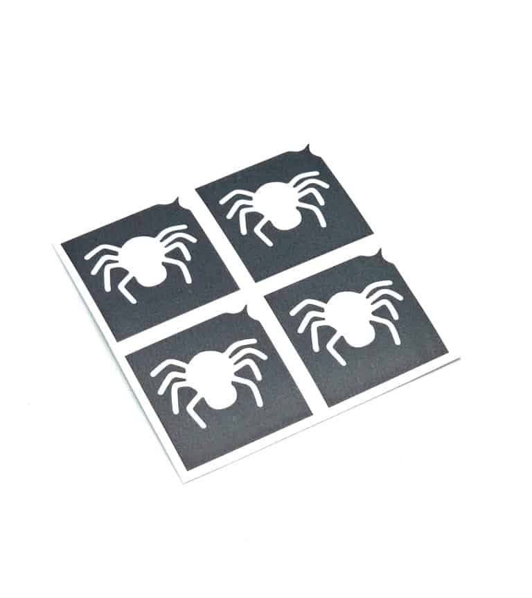 4 Mini Spinnen Glitzertatto Shop 4 Mini spinnen, 3 lagig, entgittert und zugeschnitten