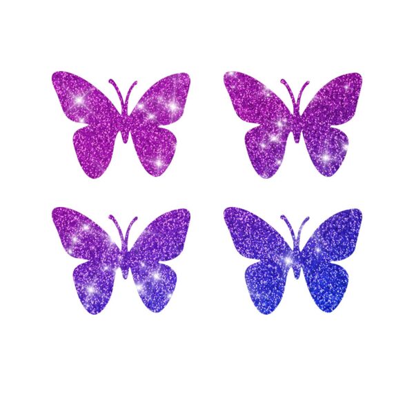 Glitzertatto Shop 4 Mini Schmetterlinge 3lagig und entgittert
