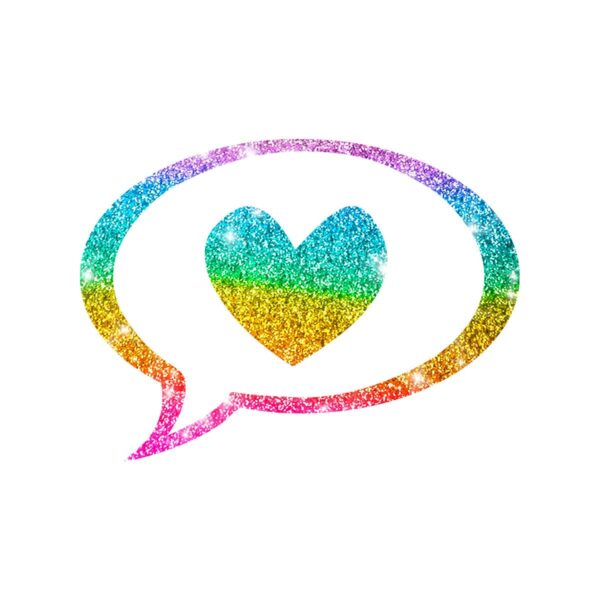 Glitzertattoo Schablone Heart bubble 3lagig entgittert und zugeschnitten