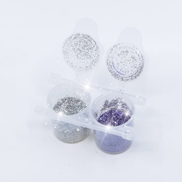 20gr.-Bio-Glitzer-Silver-Violet-015 2x10gr. Bio Glitzer für Glitzertattoos für Kinder