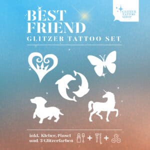 Beste-Freunde-Glitzertattoo-Set