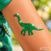 Glitzertattoo Dinosaurus