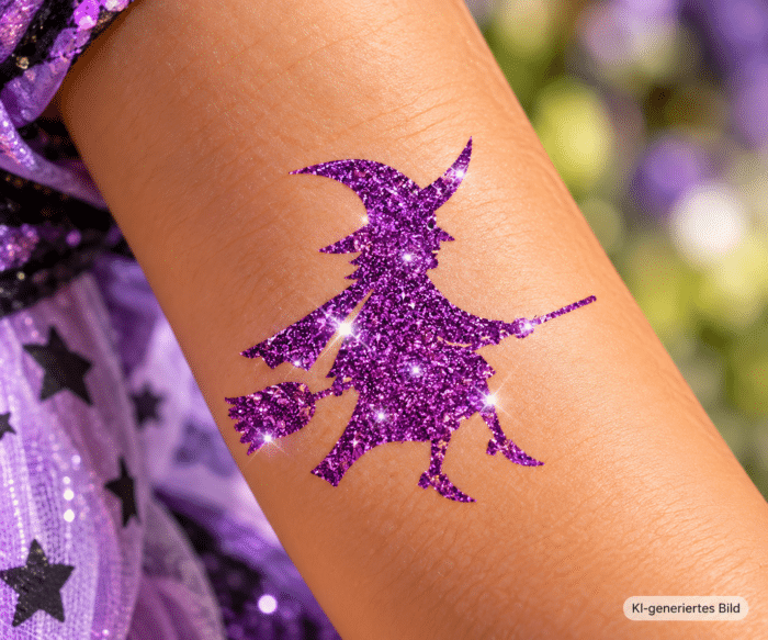Halloween Hexe Halloween Hexe Glitzertattoo