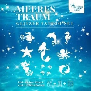 Meerestraum-Glitzertattoo-Set