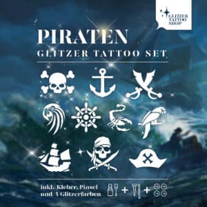 Piraten-Glitzertattoo-Set-