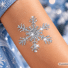 Schneeflocke Glitzertattoo