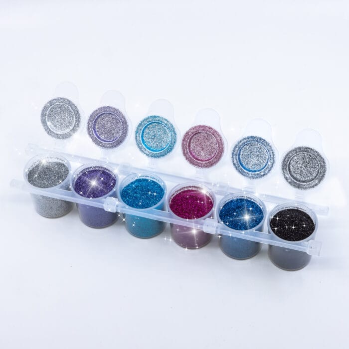 6 Bio Glitzer Farben für Glitzer Tattoos