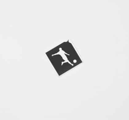 Fußballer C, Schablone für Glitzertattoos, 3lagig, entgittert und zugeschnitten