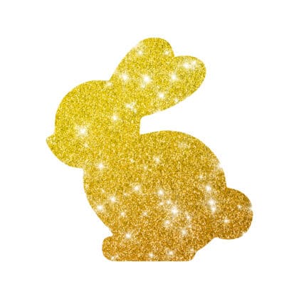 Häslein Schablone für Glitzertattoos, 3lagig, entgittert und zugeschnitten. Zusätzlich benötigt man Profi Hautkleber und Bioglitzer.