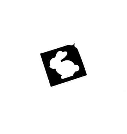 Häslein Schablone für Glitzer Tattoos 3lagig, entgittert und zugeschnitten für Kinderfeste. Zusätzlich benötigt man Profi Hautkleber und Bioglitzer