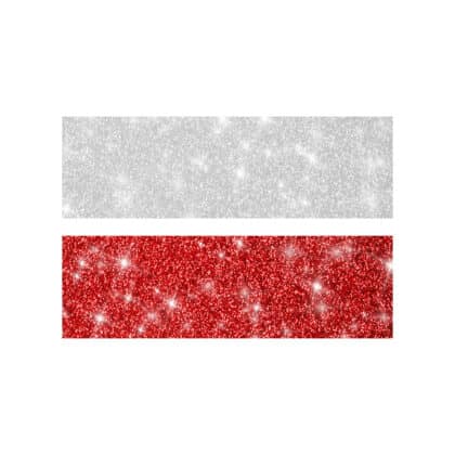 Polen Flagge Schablone für Glitzertattoos. Sie ist 3lagig, entgittert und zugeschnitten. Die Größe beträgt 6,5 x 5,0cm. Zusätzlich benötigt man Profi Hautkleber und Bio Glitzer aus unserem Glitzertattoo Shop