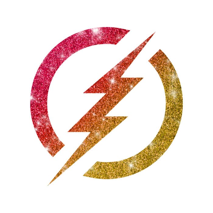 Blitz Schablone für Glitzertattoos