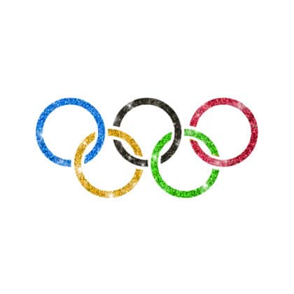 Glitzer Tattoo Schablone Olympia