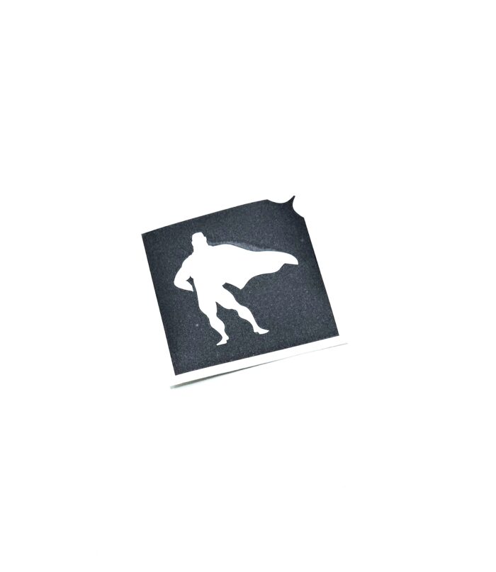 Glitzertattoo Schablone Superheld 1layout