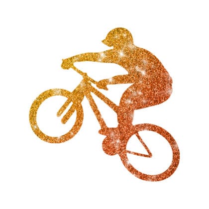 Biker Rad Glitzertattoo Schablone für Bikertreffen und Feste