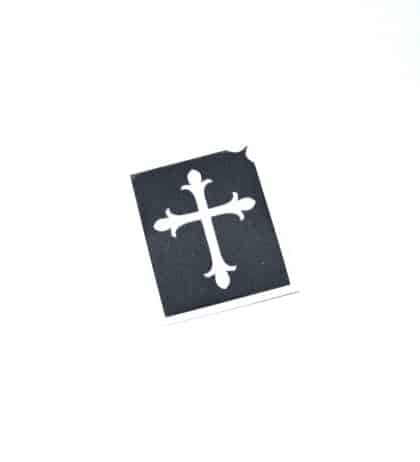 Kreuz-1-a-Layout Schablone für Glitzertattoos