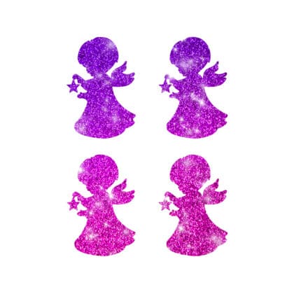 4er-engelchen Schablonen für Glitzertattoos