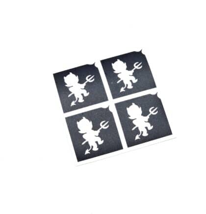 4er-teufelchen-Layout Schablonen für Glitzertattoos