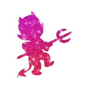 Teufelchen Glitzertattoo Schablone