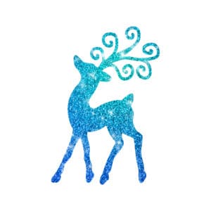 Hirsch-mit-Geweih Glitzertattoo