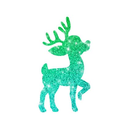 Rentier-Junior Glitzertattoo Schablone