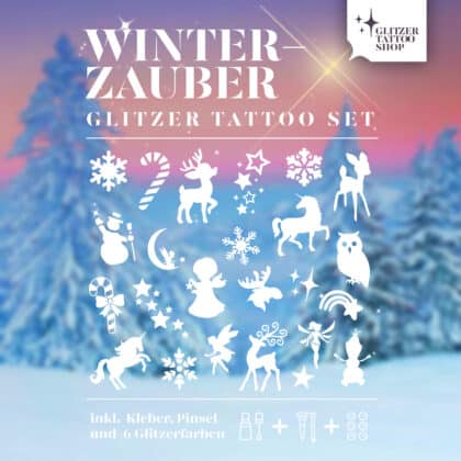 Winterzauber Glitzertattoo Set 41.tlg.