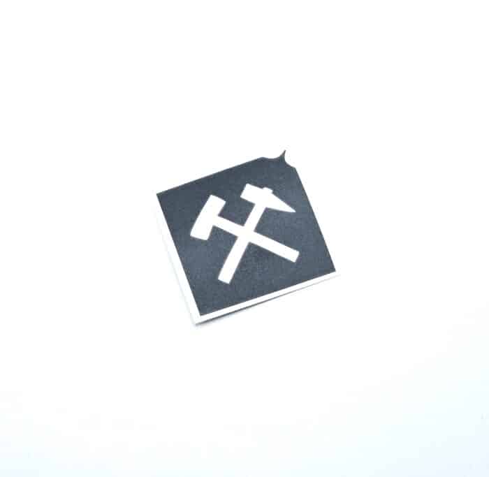 Bergbau Hammer Layout Schablone für Glitzertattoos