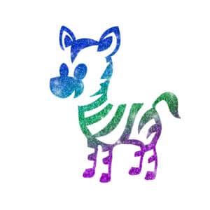 Bambini-Zebra Glitzertattoo