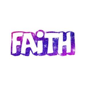 Glitzertattoo FAITH Schablone