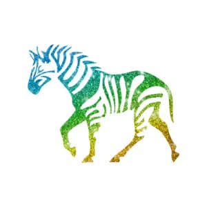 Zebra Glitzertattoo Schablone