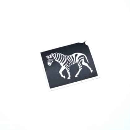 Zebra Layout Glitzertattoo Schablone