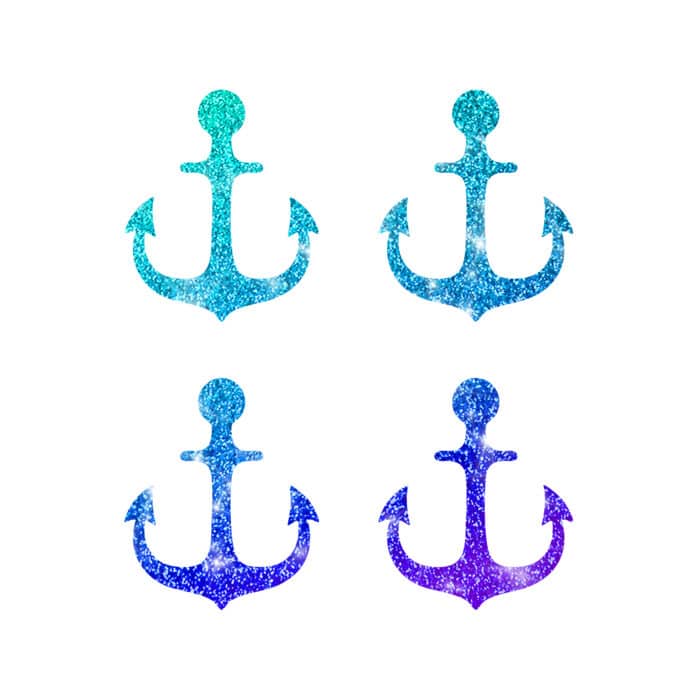 4-Mini-Anker Glitzertattoo