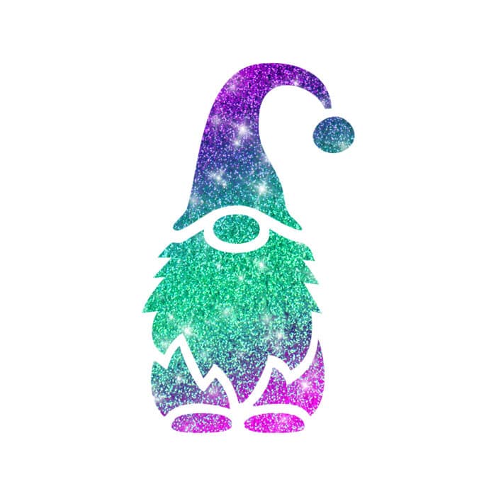 Wichtel Glitzertattoo Schablone