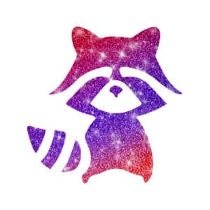 kleiner-Waschbaer Glitzertattoo