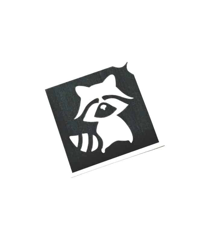 kleiner Waschbaer Schablone