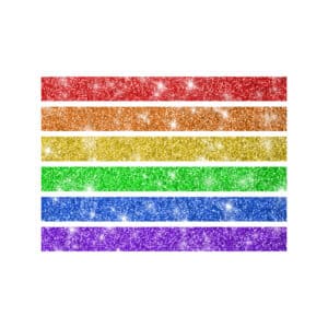 Regenbogen-Flagge Glitzertattoo